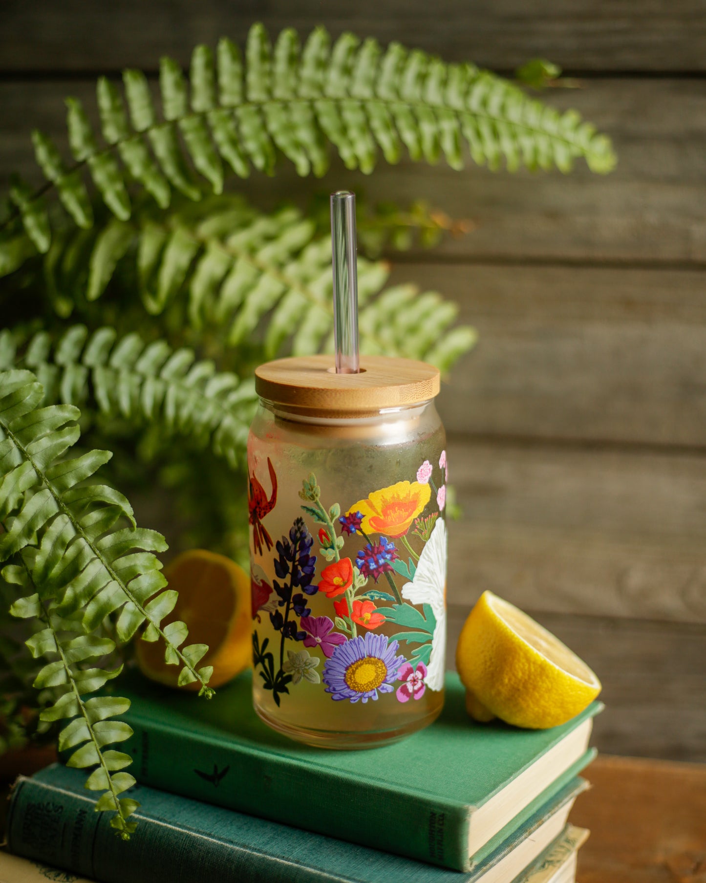 California Wildflowers Can Glass - 16oz