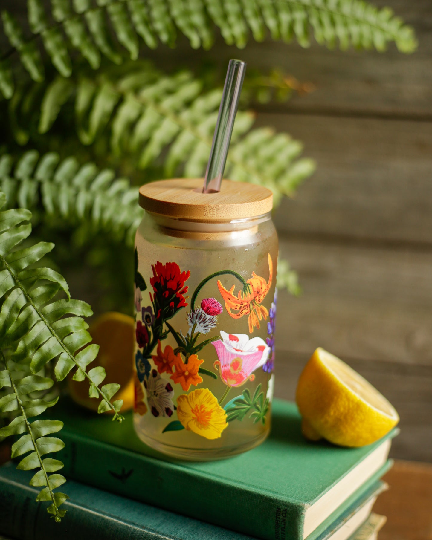California Wildflowers Can Glass - 16oz