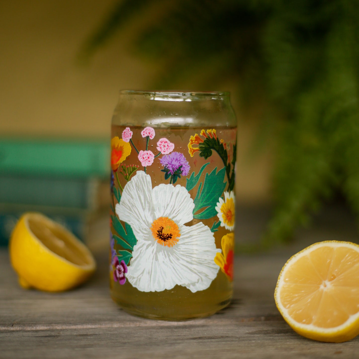 California Wildflowers Can Glass - 16oz