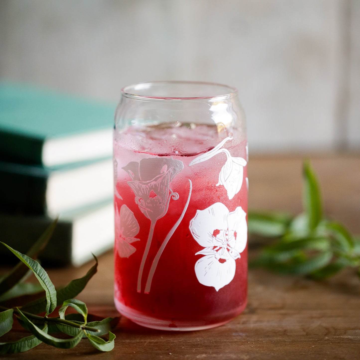 *Seconds Sale* B-Grade Calochortus Can Glass - 16oz