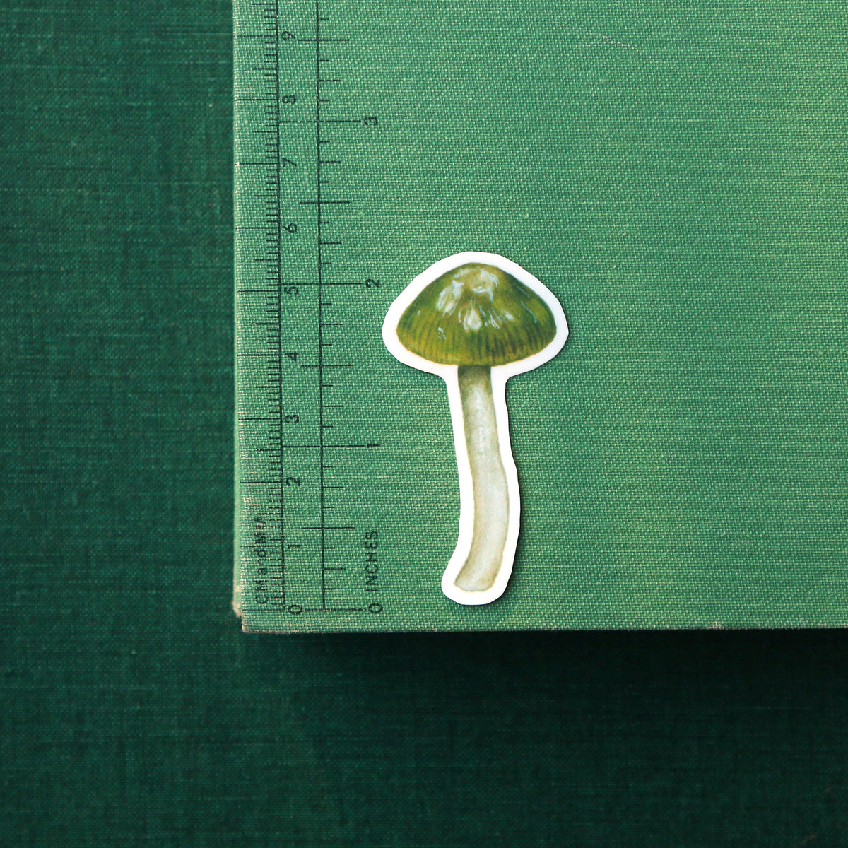 Parrot Waxcap Mushroom Vinyl Stickers: Hygrocybe psittacina