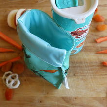 *Seconds Sale* Velcro Kelp Forest Leopard Shark Reusable Snack Sandwich Bag - Zero Waste - Food Storage Bag - Eco-Friendly - Recycled Plastic Fabric