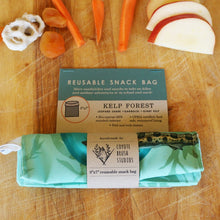 *Seconds Sale* Velcro Kelp Forest Leopard Shark Reusable Snack Sandwich Bag - Zero Waste - Food Storage Bag - Eco-Friendly - Recycled Plastic Fabric