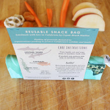 *Seconds Sale* Velcro Kelp Forest Leopard Shark Reusable Snack Sandwich Bag - Zero Waste - Food Storage Bag - Eco-Friendly - Recycled Plastic Fabric