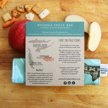 Kelp Forest Leopard Shark Reusable Snack Sandwich Bag - Zero Waste - Food Storage Bag - Eco-Friendly - Recycled Plastic Fabric