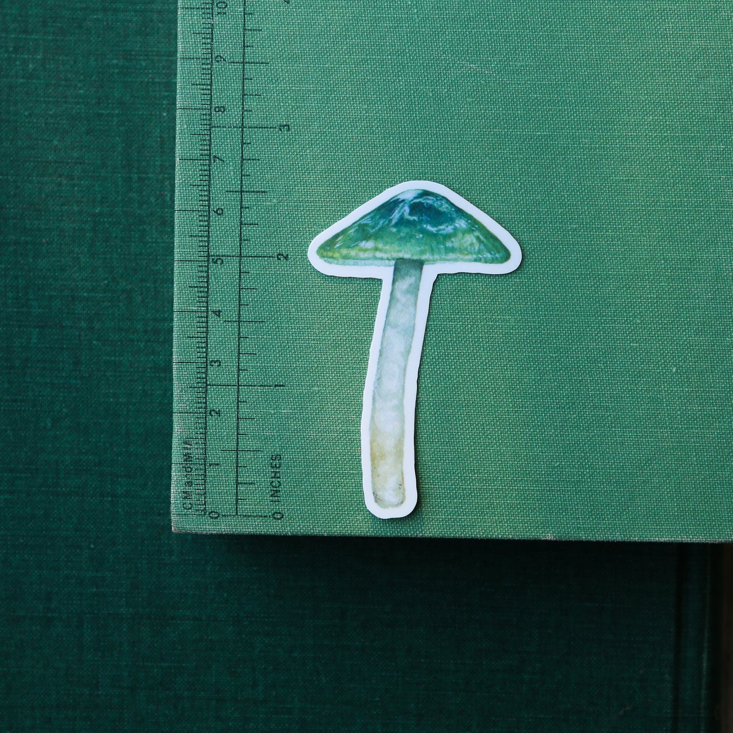 Parrot Waxcap Mushroom Vinyl Stickers: Hygrocybe psittacina