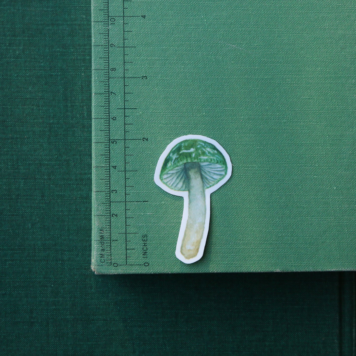 Parrot Waxcap Mushroom Vinyl Stickers: Hygrocybe psittacina