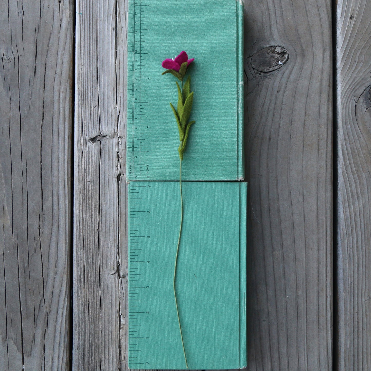 Winecup Yorkia Felt Flower - Clarkia purpurea - fiber sculpture, felt flower
