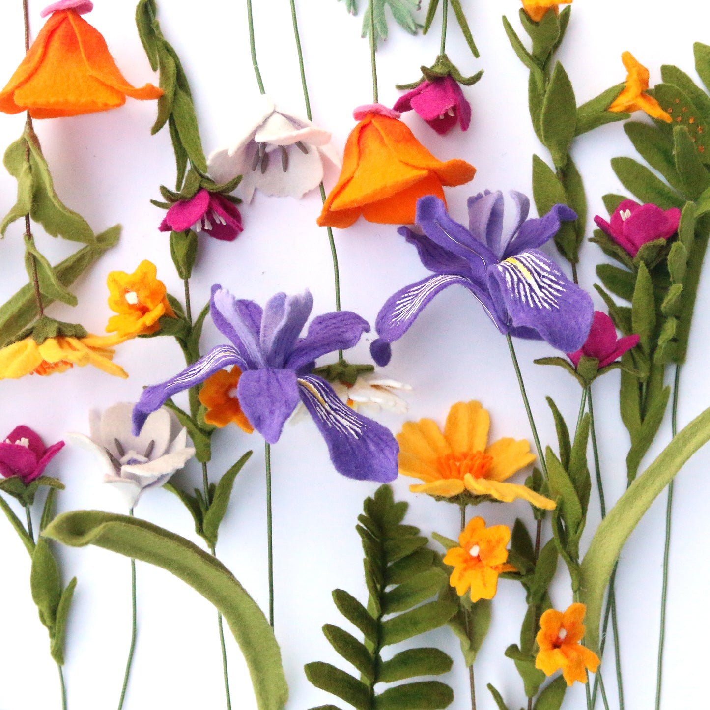 Winecup Yorkia Felt Flower - Clarkia purpurea - fiber sculpture, felt flower