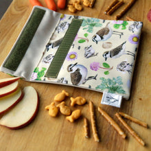 California Sandy Shores Reusable Snack Sandwich Bag - Zero Waste - Food Storage Bag - Eco-Friendly -Recycled Plastic Fabric