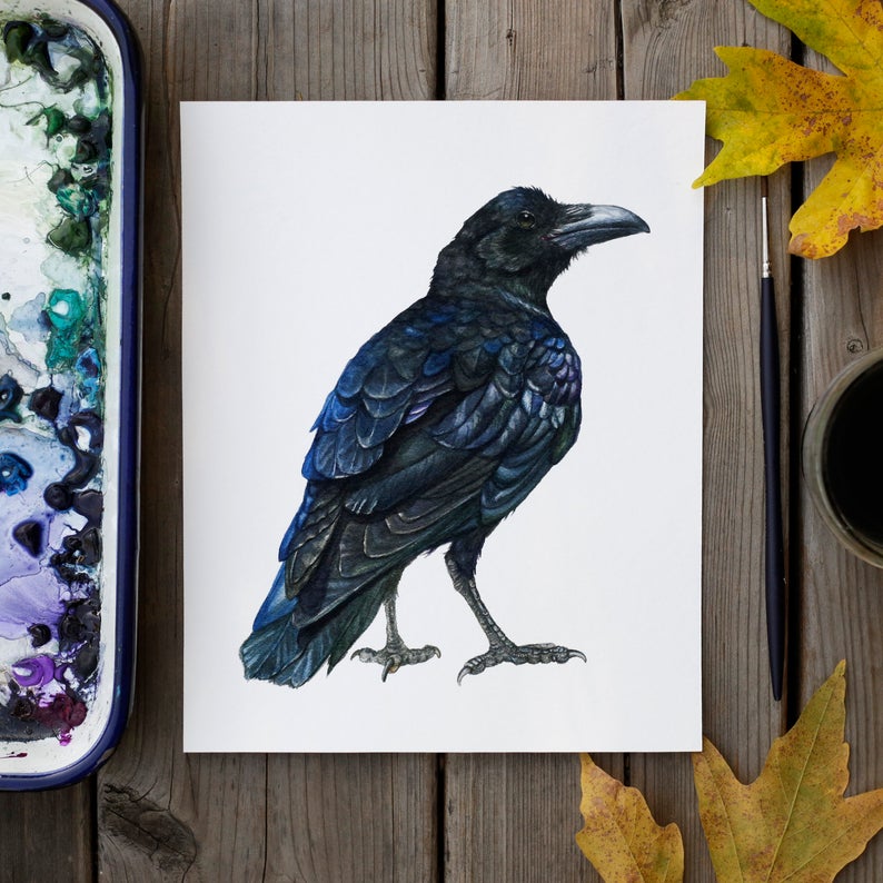 The Raven, Print from Original Painting, 8