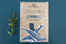 Whale Sticker Set: Two Vinyl Stickers, Humpback & Gray Whale