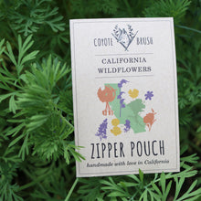 Small California Wildflowers Zipper Pouch Coin Size Purse Organizer