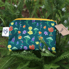 Small California Wildflowers Zipper Pouch Coin Size Purse Organizer
