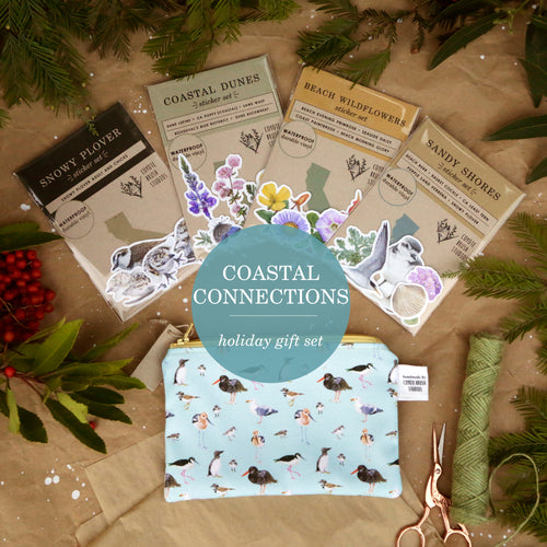 Coastal Connections Gift Set: Themed Gift Set including Stickers, Zipper Pouch