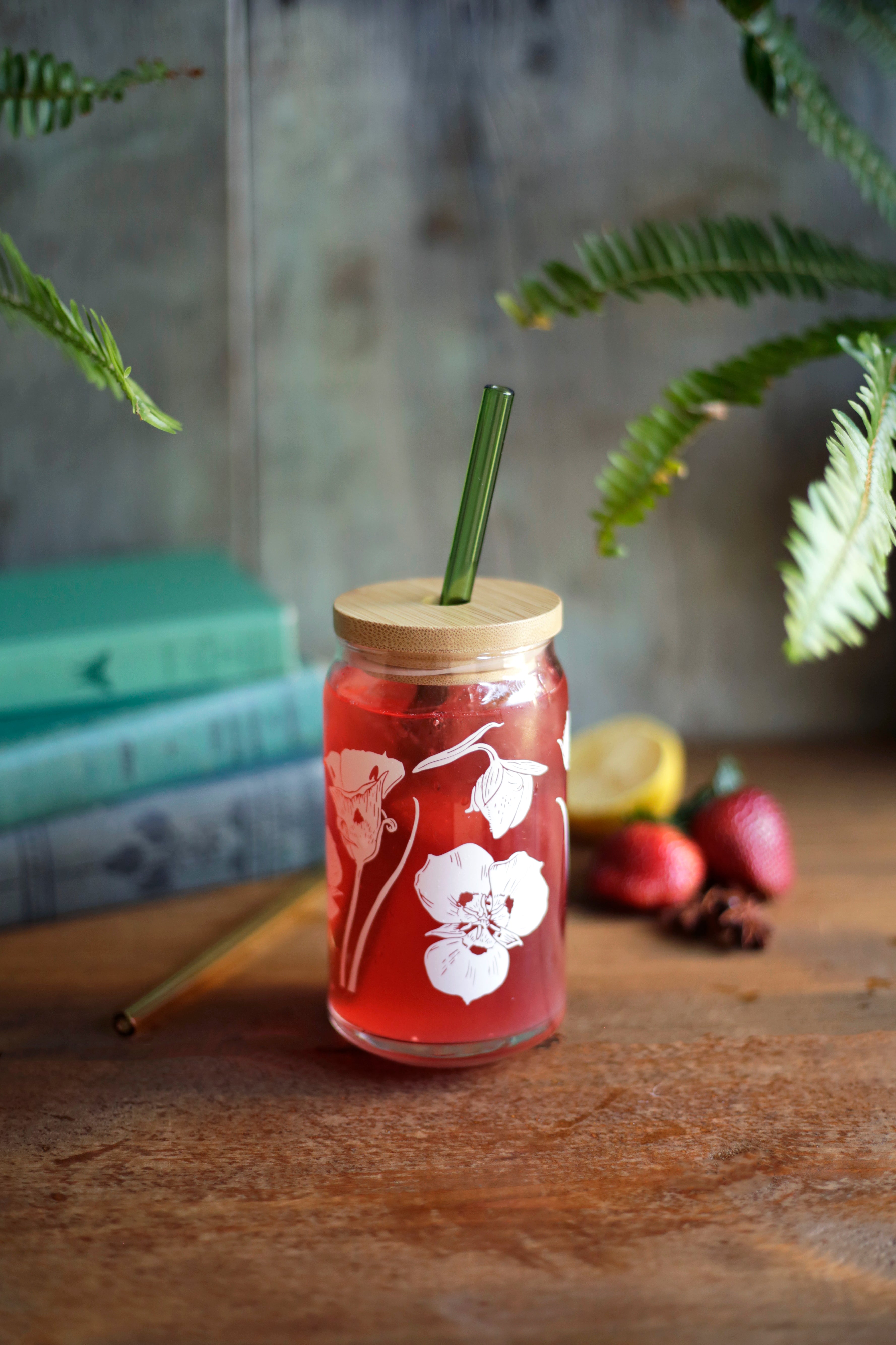 1 Bamboo lid for can glasses