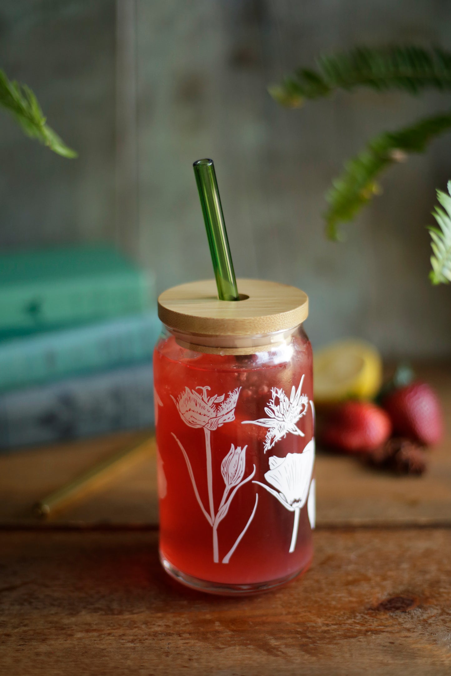 *Seconds Sale* B-Grade Calochortus Can Glass - 16oz