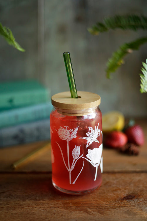 Load image 1 in gallery view. *Seconds Sale* B-Grade Calochortus Can Glass - 16oz