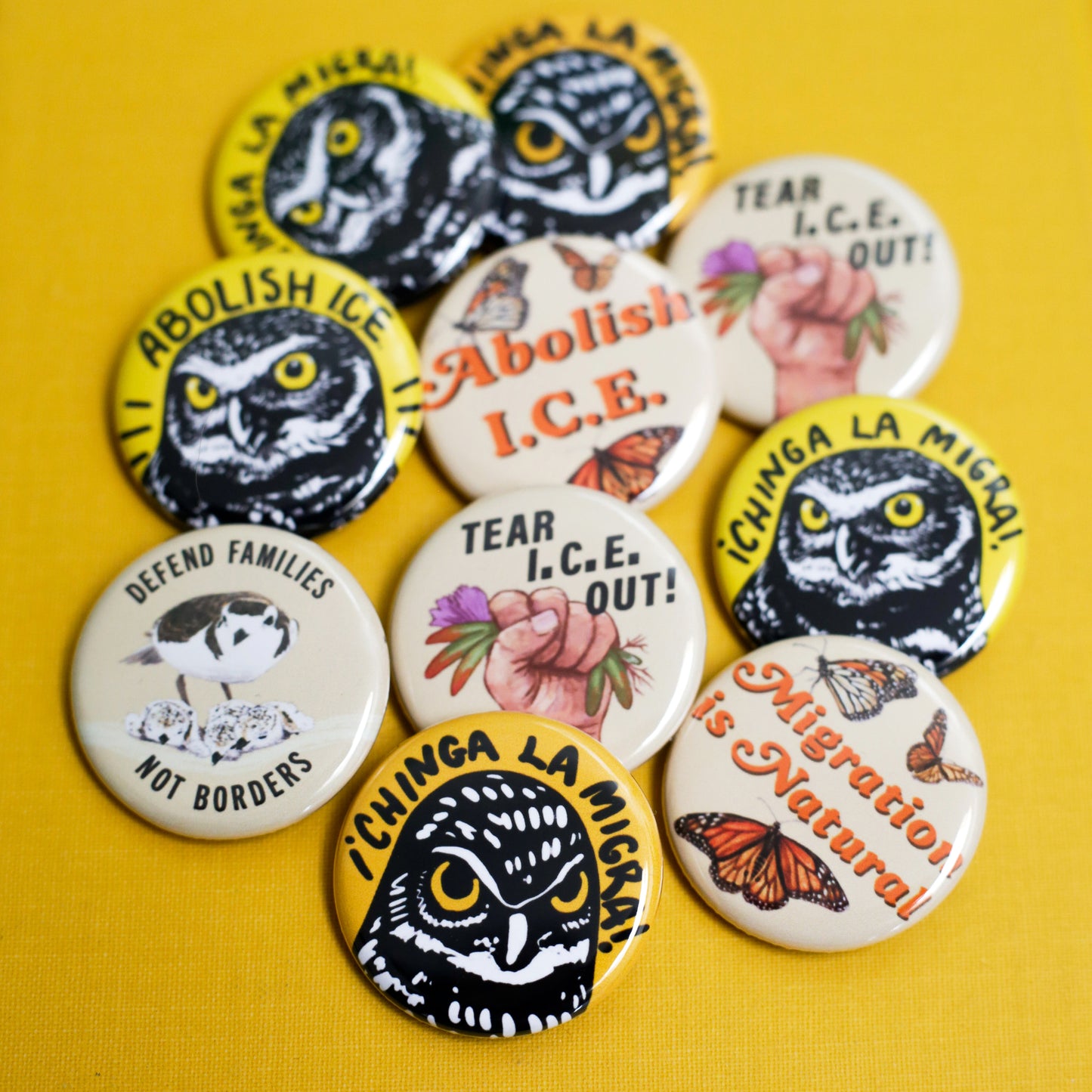 Set of 4 Abolish Ice Donation Pins