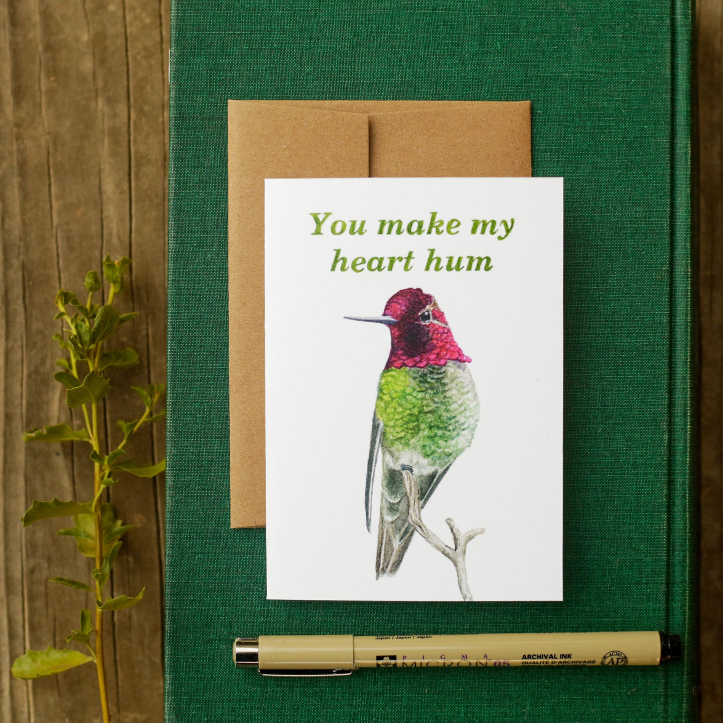 You Make my Heart Hum - Anna's Hummingbird Love Card
