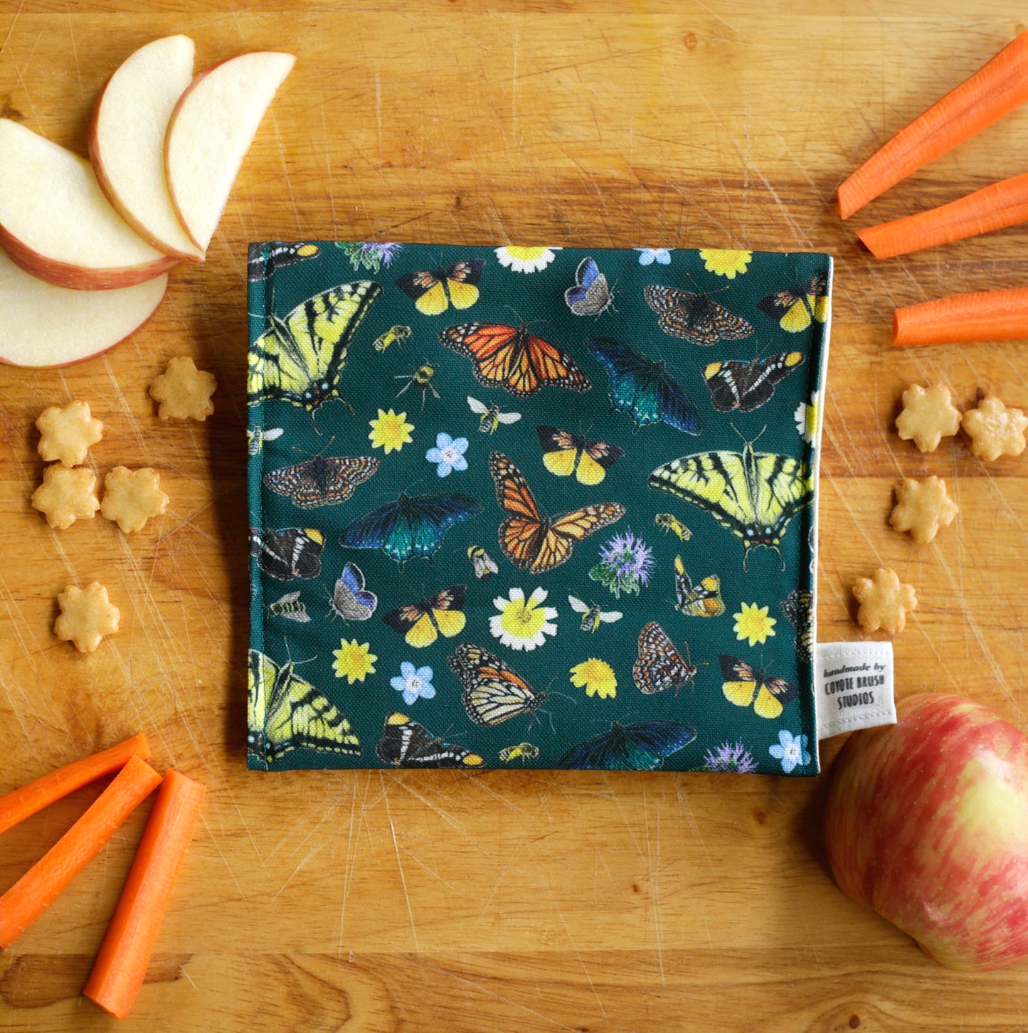 California Pollinators Reusable Snack Sandwich Bag - Zero Waste - Food Storage Bag