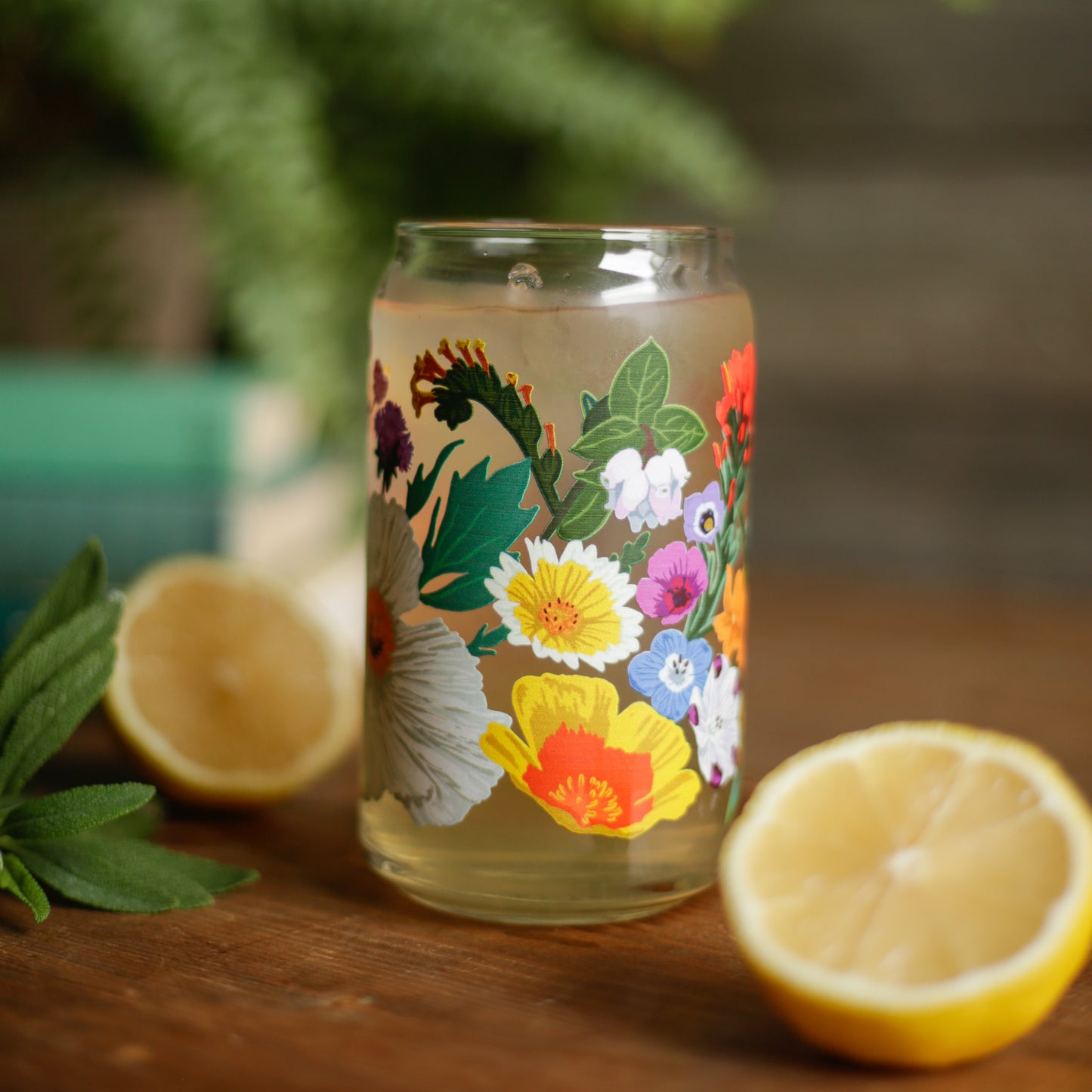 California Wildflowers Can Glass - 16oz
