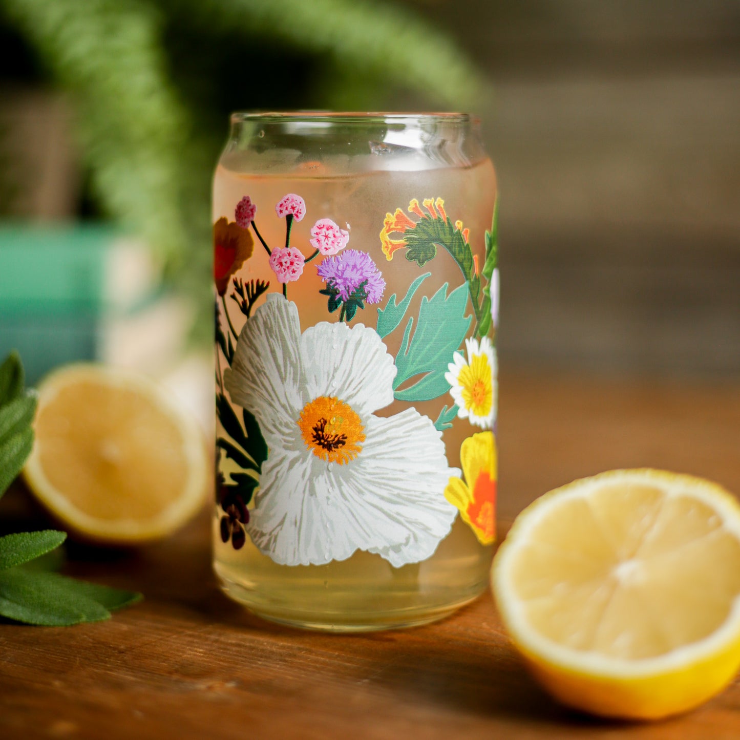 California Wildflowers Can Glass - 16oz