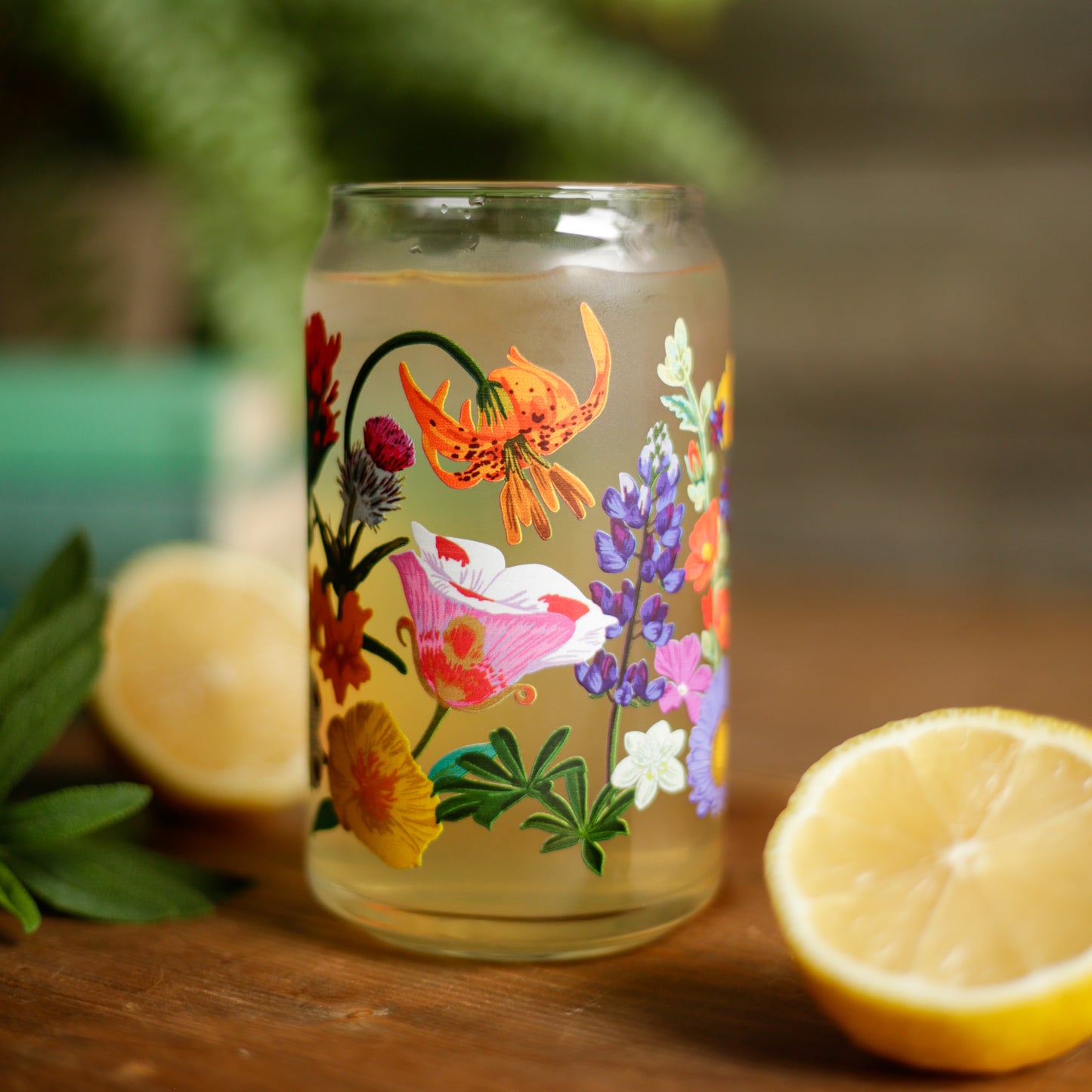 California Wildflowers Can Glass - 16oz