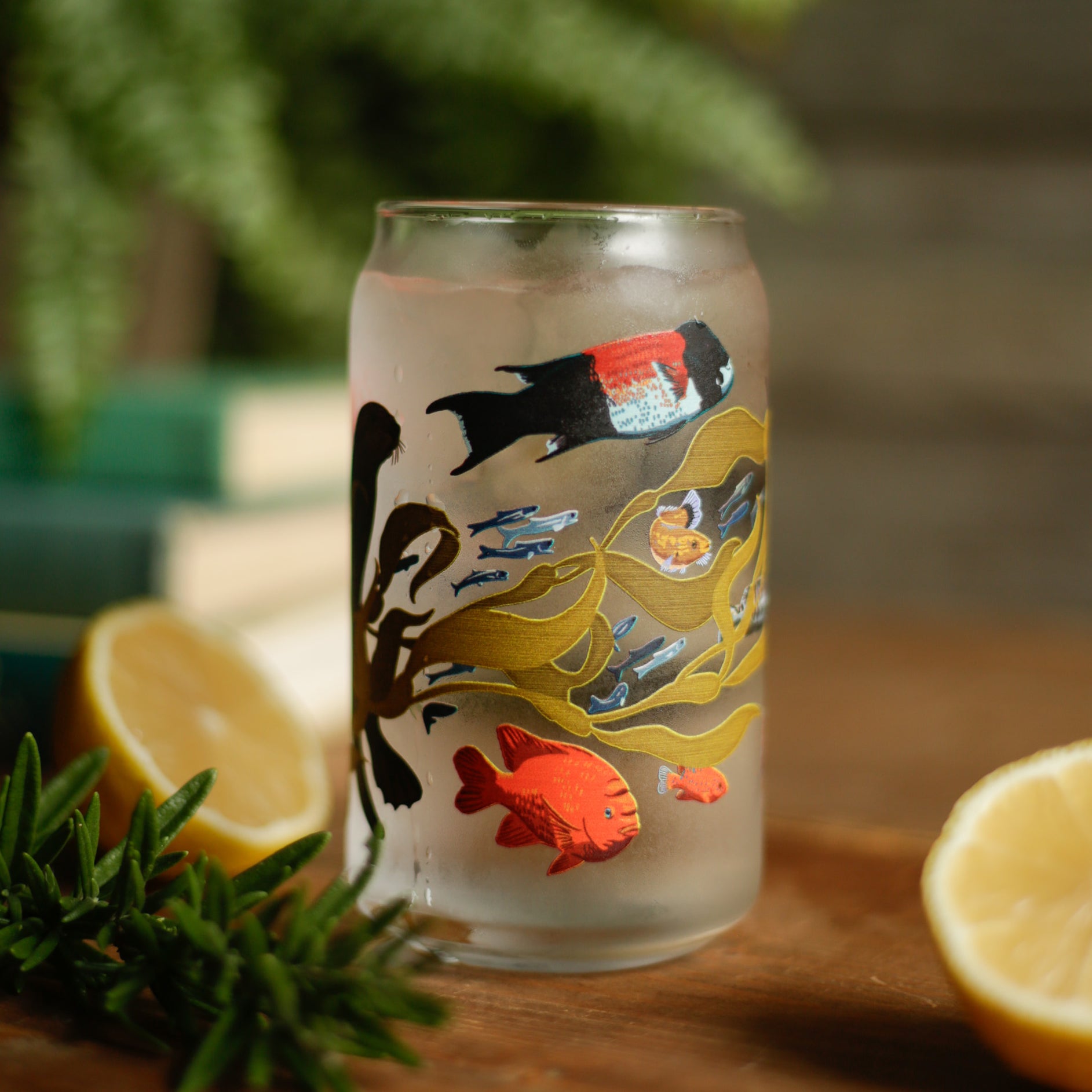 *Seconds Sale* B-Grade Kelp Forest Can Glass - 16oz