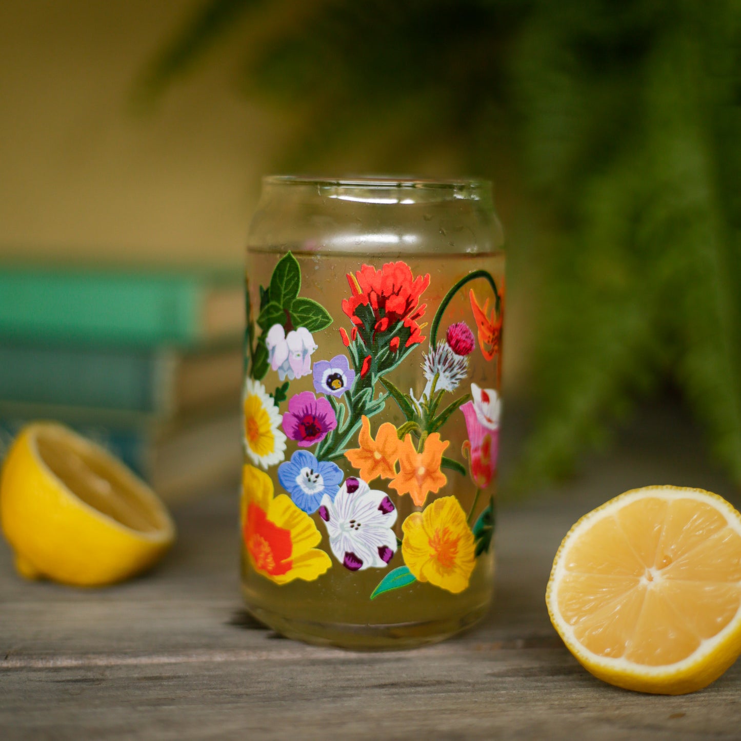 California Wildflowers Can Glass - 16oz