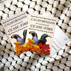 Californians for a Permanent Ceasefire Postcard (1) (shipped free with any order or pay for shipping)