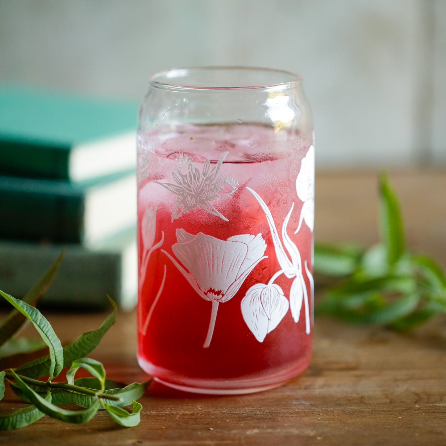 *Seconds Sale* B-Grade Calochortus Can Glass - 16oz