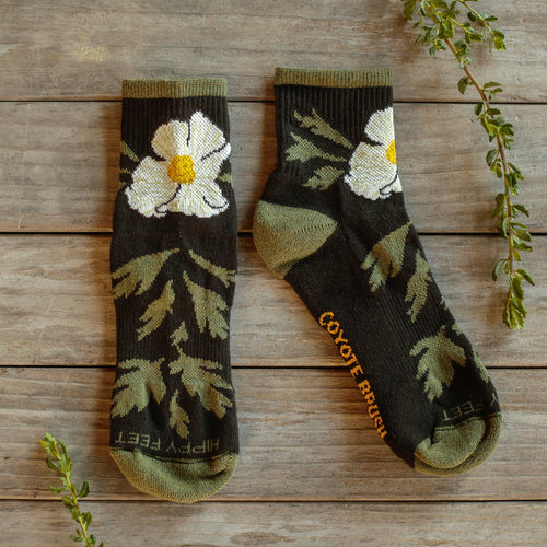 Load image 1 in gallery view. Matilija Poppy Socks