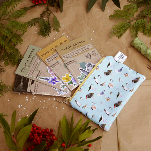 Load image 1 in gallery view. Coastal Connections Gift Set: Themed Gift Set including Stickers, Zipper Pouch