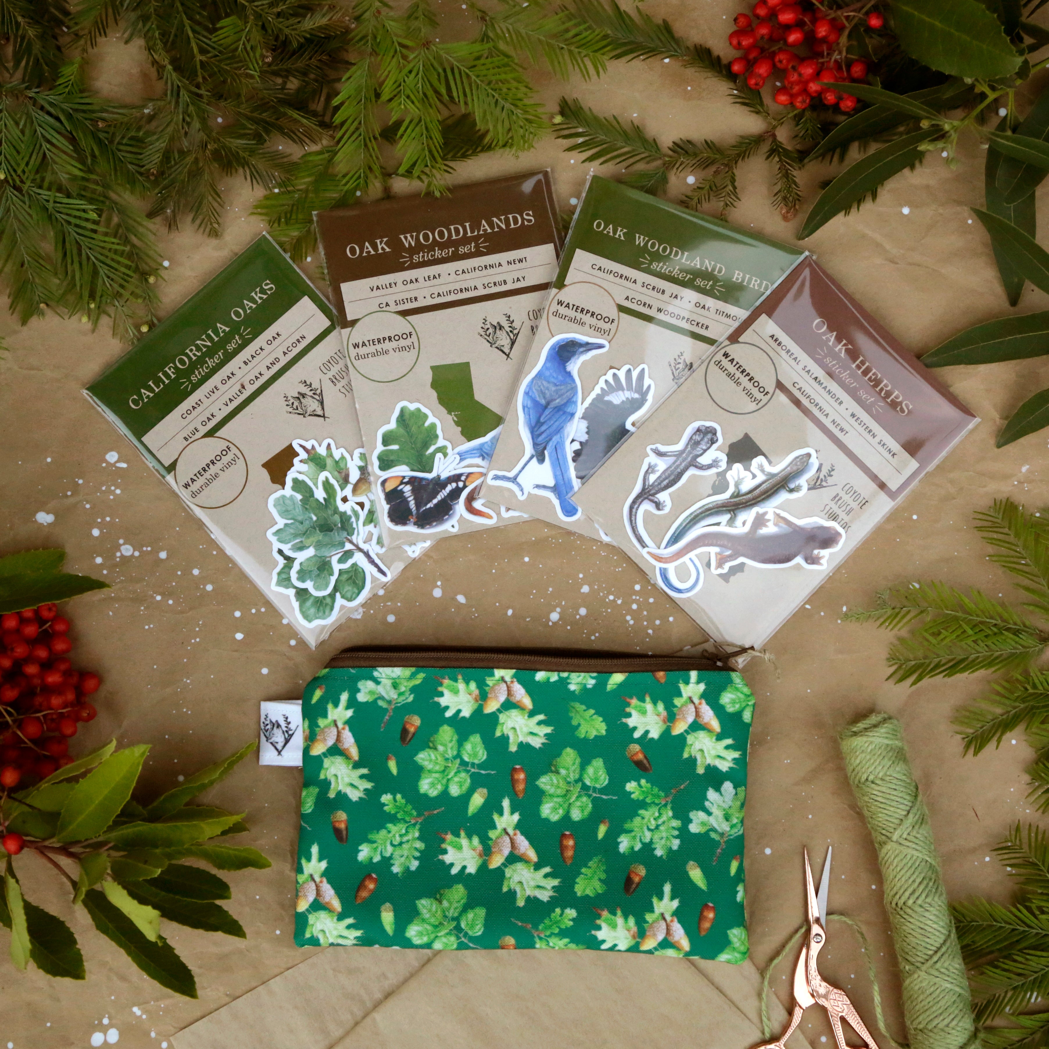 Oak Dweller Gift Set: Themed Gift Set including Stickers, Zipper Pouch