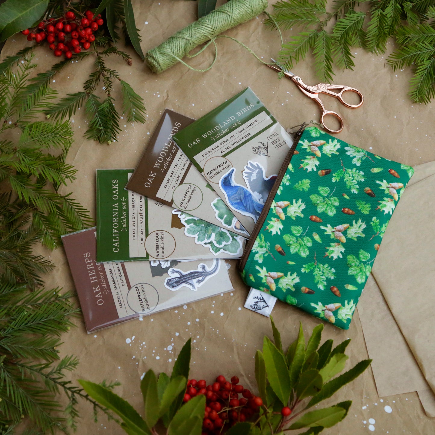 Oak Dweller Gift Set: Themed Gift Set including Stickers, Zipper Pouch