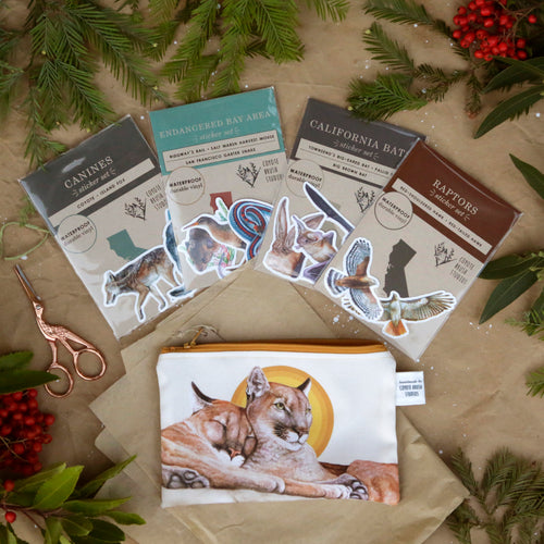 Load image 1 in gallery view. Wildlife Wonders Gift Set: Themed Gift Set including Stickers, Zipper Pouch