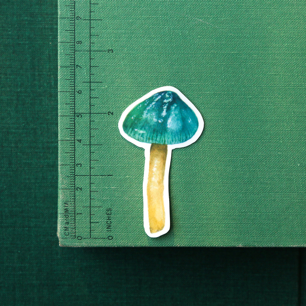 Parrot Waxcap Mushroom Vinyl Stickers: Hygrocybe psittacina