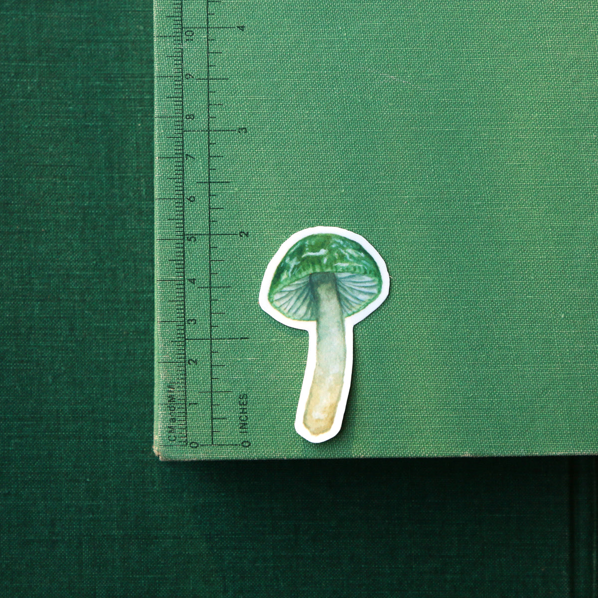 Parrot Waxcap Mushroom Vinyl Stickers: Hygrocybe psittacina