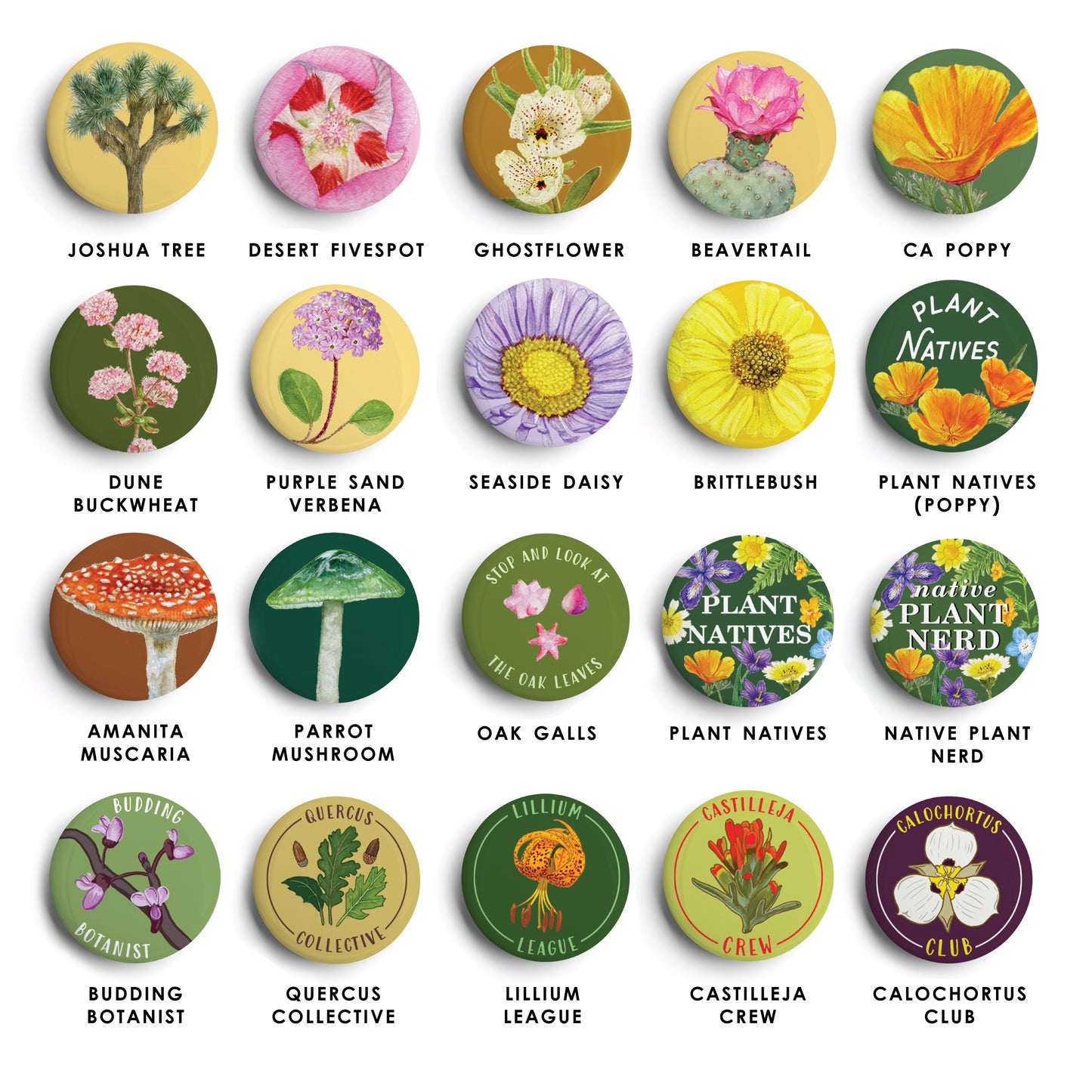 Round Magnets: Mix and Match Set of 4