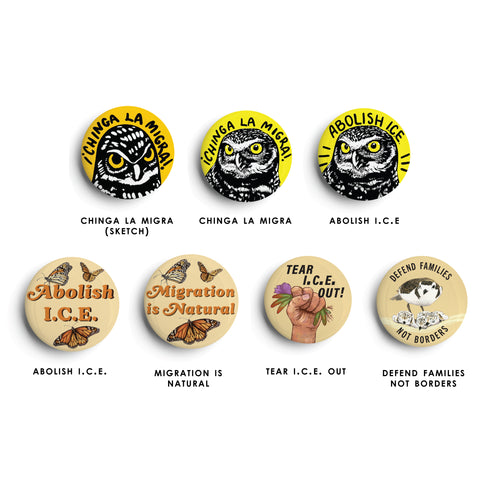 Load image 1 in gallery view. Set of 4 Abolish Ice Donation Pins