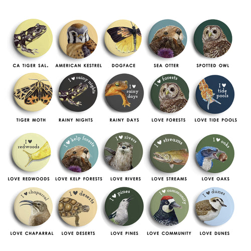 Load image 1 in gallery view. Pinback Buttons: Mix and Match Set of 4
