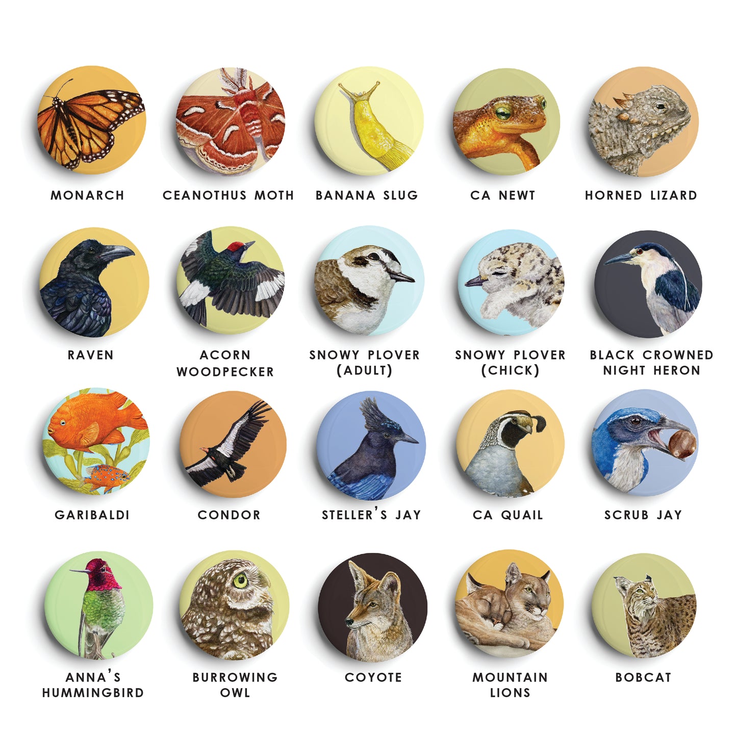 Pinback Buttons: Mix and Match Set of 4