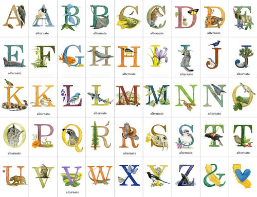 Load image 1 in gallery view. California Alphabet Letter Prints