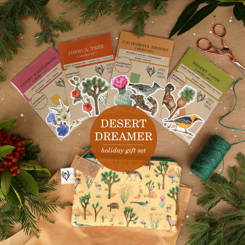 Desert Dreamer Gift Set: Themed Gift Set including Stickers, Zipper Pouch