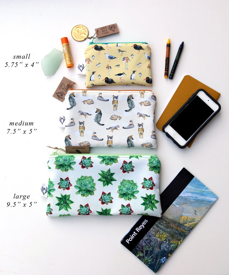 Small California Desert Zipper Pouch - Coin Size Organizer Bag