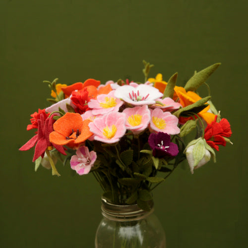 Load image 1 in gallery view. Desert Mariposa Lily - Calochortus kennedyi - fiber sculpture, fabric flower