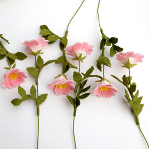 California Wild Rose - Rosa californica - fiber sculpture, fabric flower