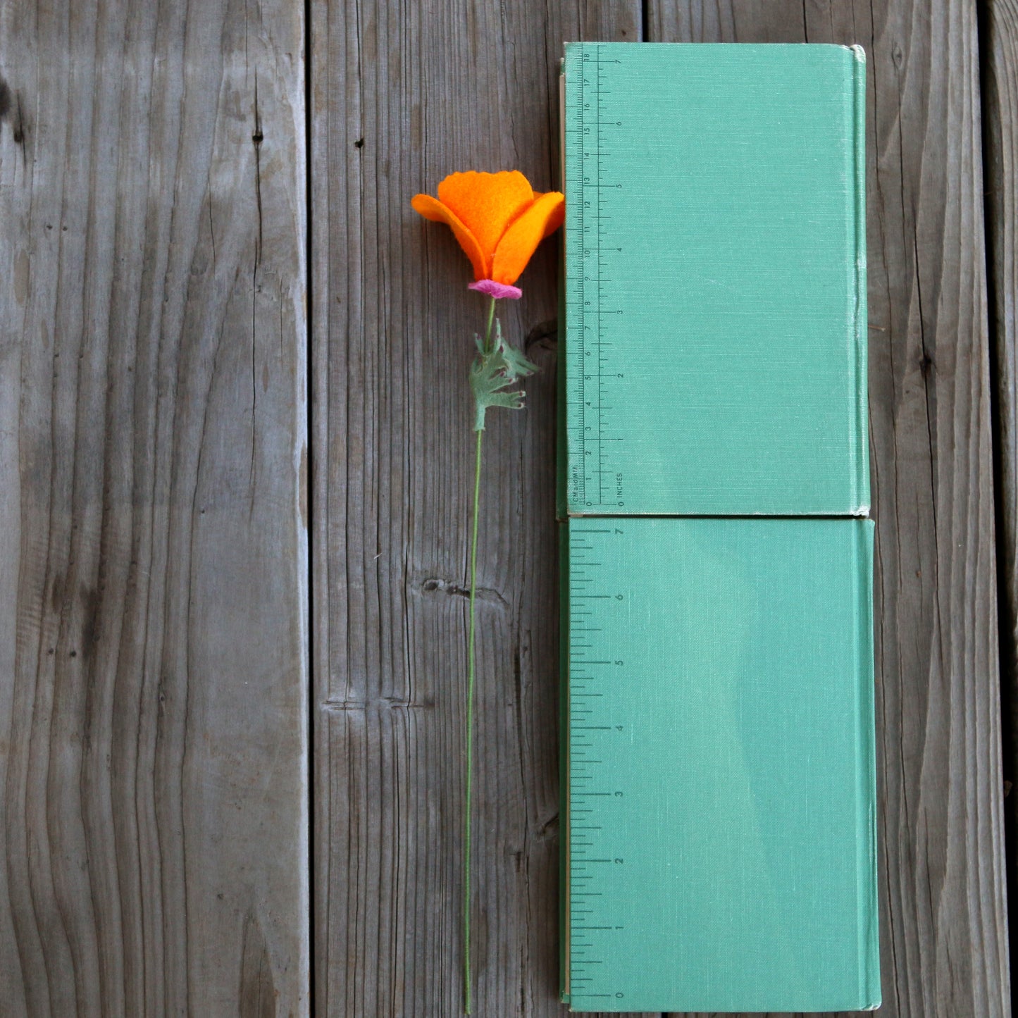 California Poppy Felt Flower - Eschscholzia californica - fiber sculpture, fabric flower