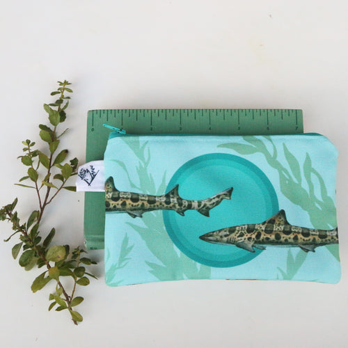 Load image 1 in gallery view. Medium Kelp Forest Zipper Pouch - Travel Organizer Bag, Flat Purse